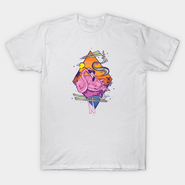 Party Flamingo T-Shirt by Mess By Design 